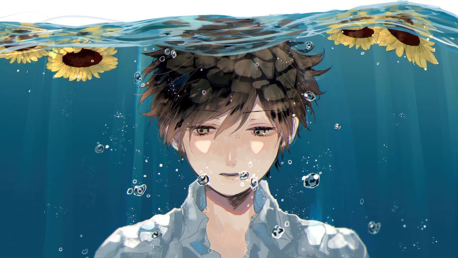 Sad Boy Under Water